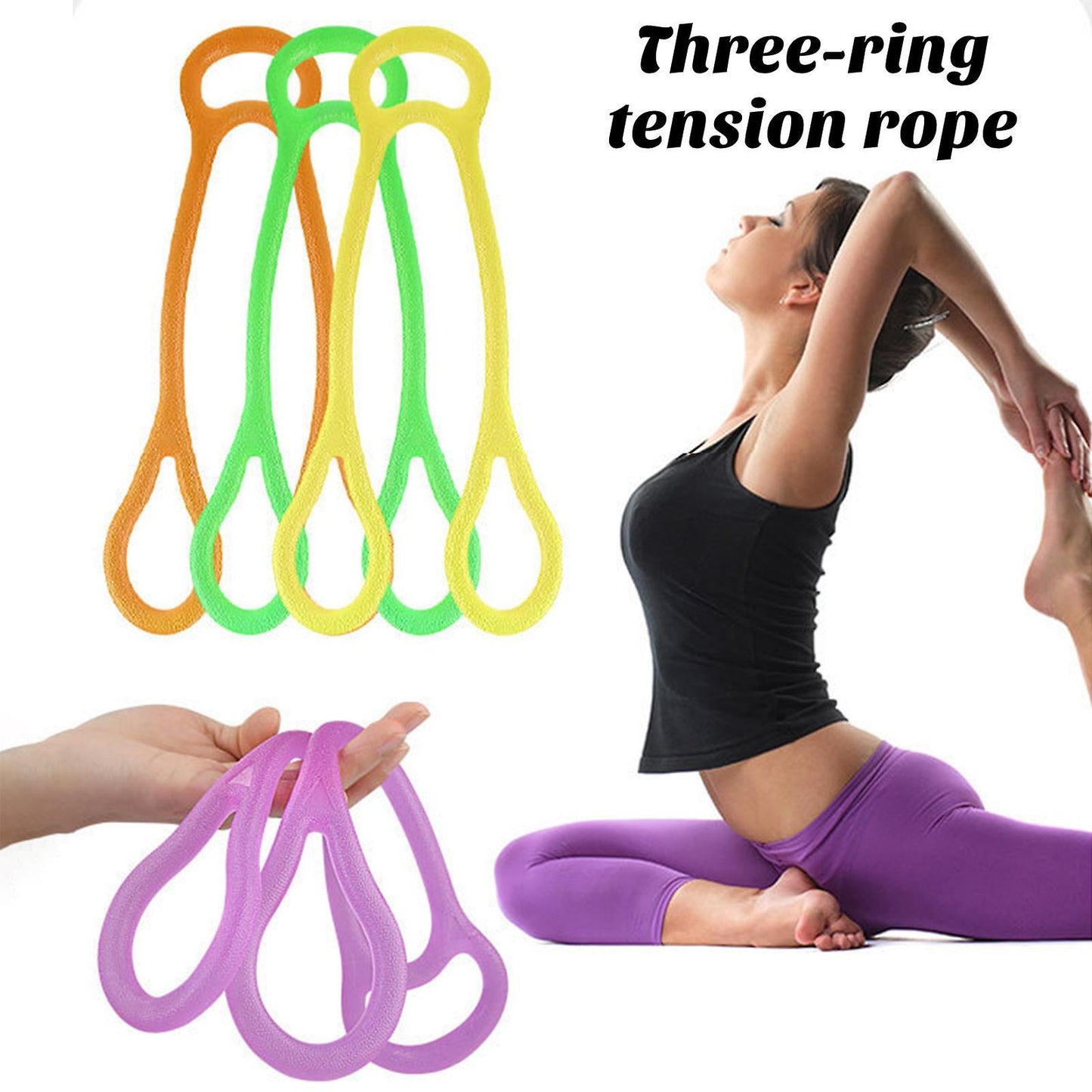 High Elastic Yoga Resistance Band for Leg & Arm Stretching V1263-JX-3970