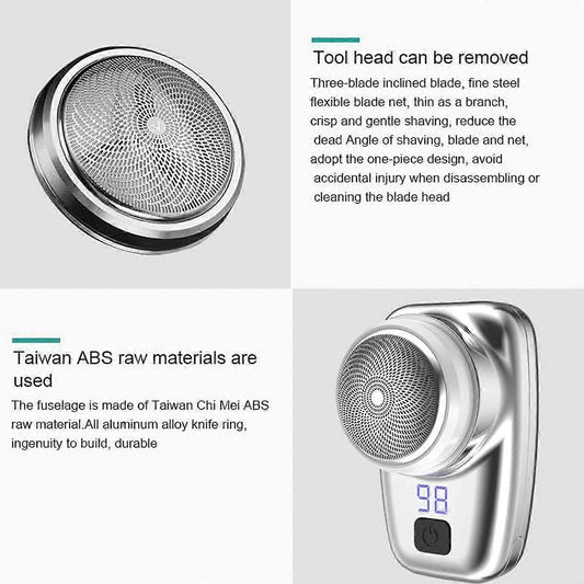 Mini Electric Shaver for Men, Portable Rechargeable Beard Razor V1263-JX-3978