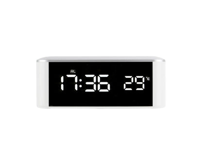Digital Alarm Clock Precise 12/24 Hour Temperature Display Large Screen Smart LED Clock Bedside Digital Alarm V1263-JX-398
