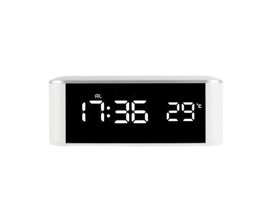 Digital Alarm Clock Precise 12/24 Hour Temperature Display Large Screen Smart LED Clock Bedside Digital Alarm V1263-JX-398