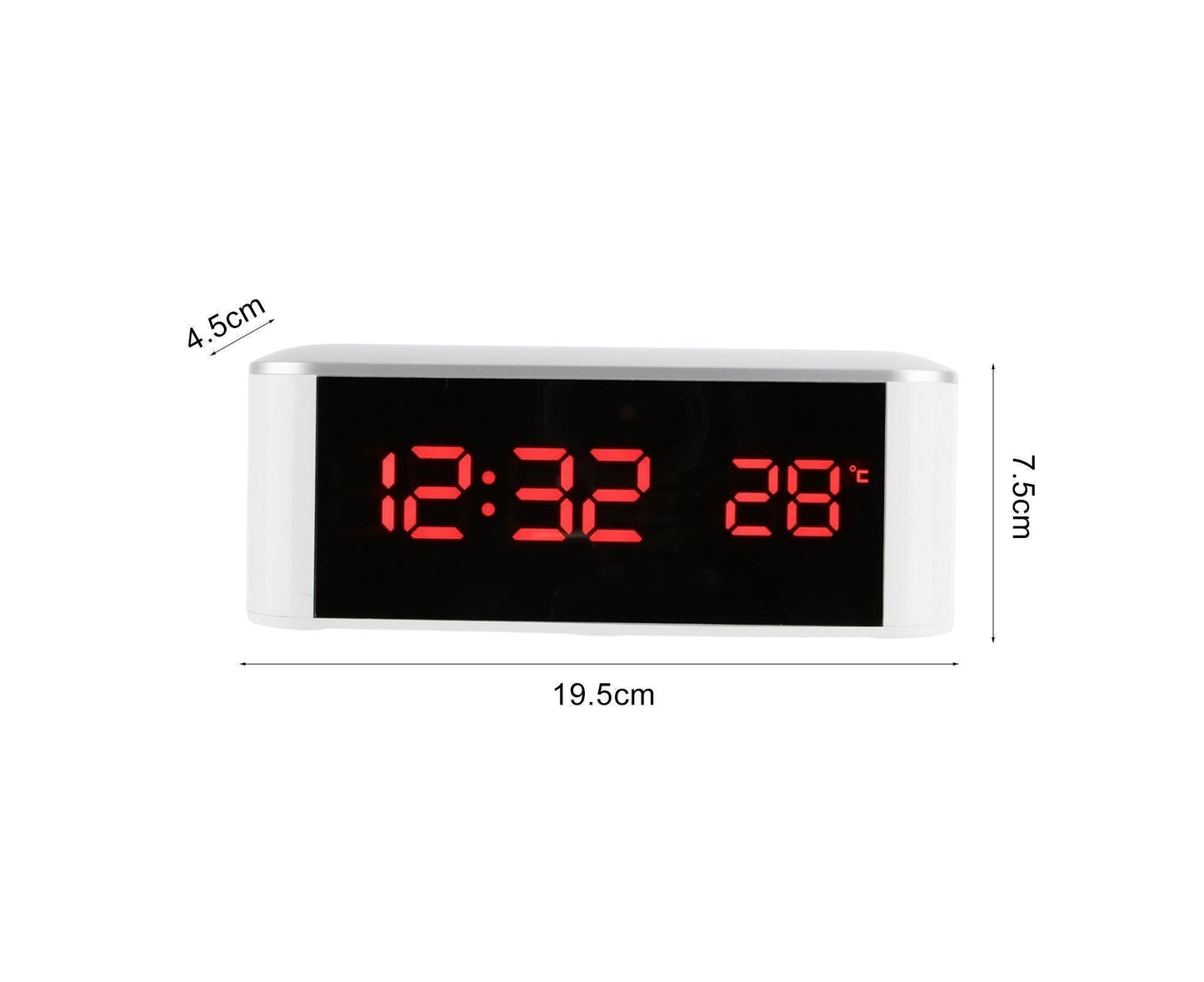 Digital Alarm Clock Precise 12/24 Hour Temperature Display Large Screen Smart LED Clock Bedside Digital Alarm V1263-JX-398