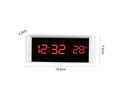 Digital Alarm Clock Precise 12/24 Hour Temperature Display Large Screen Smart LED Clock Bedside Digital Alarm V1263-JX-398