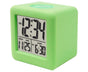 Digital Clock Shock-proof Snooze Function Silicon Cover Electrical LED Clock Household Supplies - Green V1263-JX-399