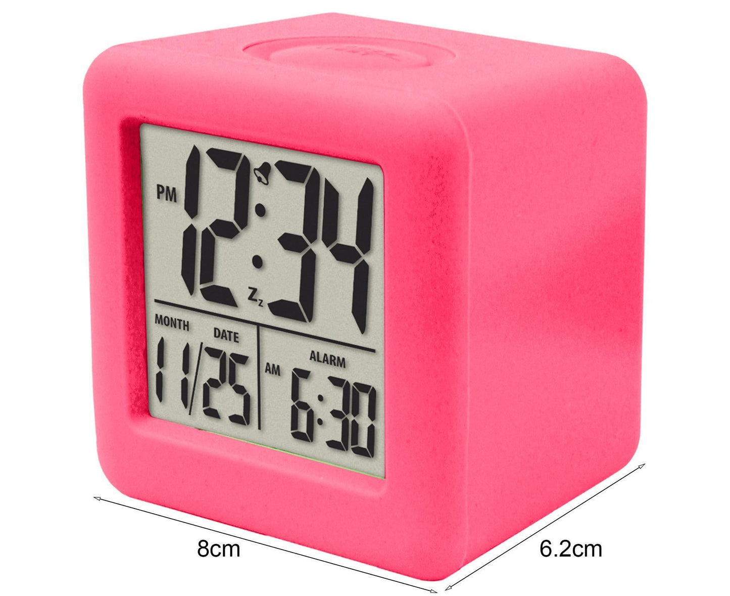 Digital Clock Shock-proof Snooze Function Silicon Cover Electrical LED Clock Household Supplies - Green V1263-JX-399