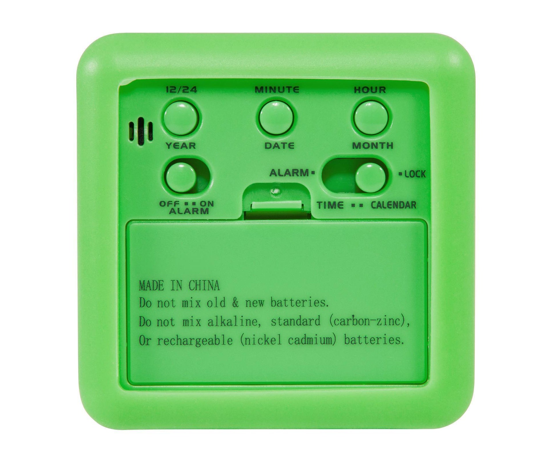 Digital Clock Shock-proof Snooze Function Silicon Cover Electrical LED Clock Household Supplies - Green V1263-JX-399