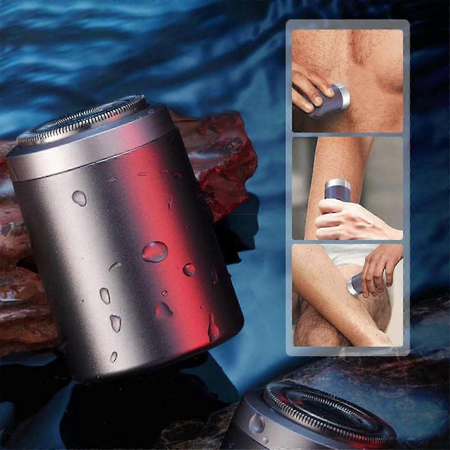 Mini Electric Shaver for Men, Portable Compact Beard Razor V1263-JX-3992