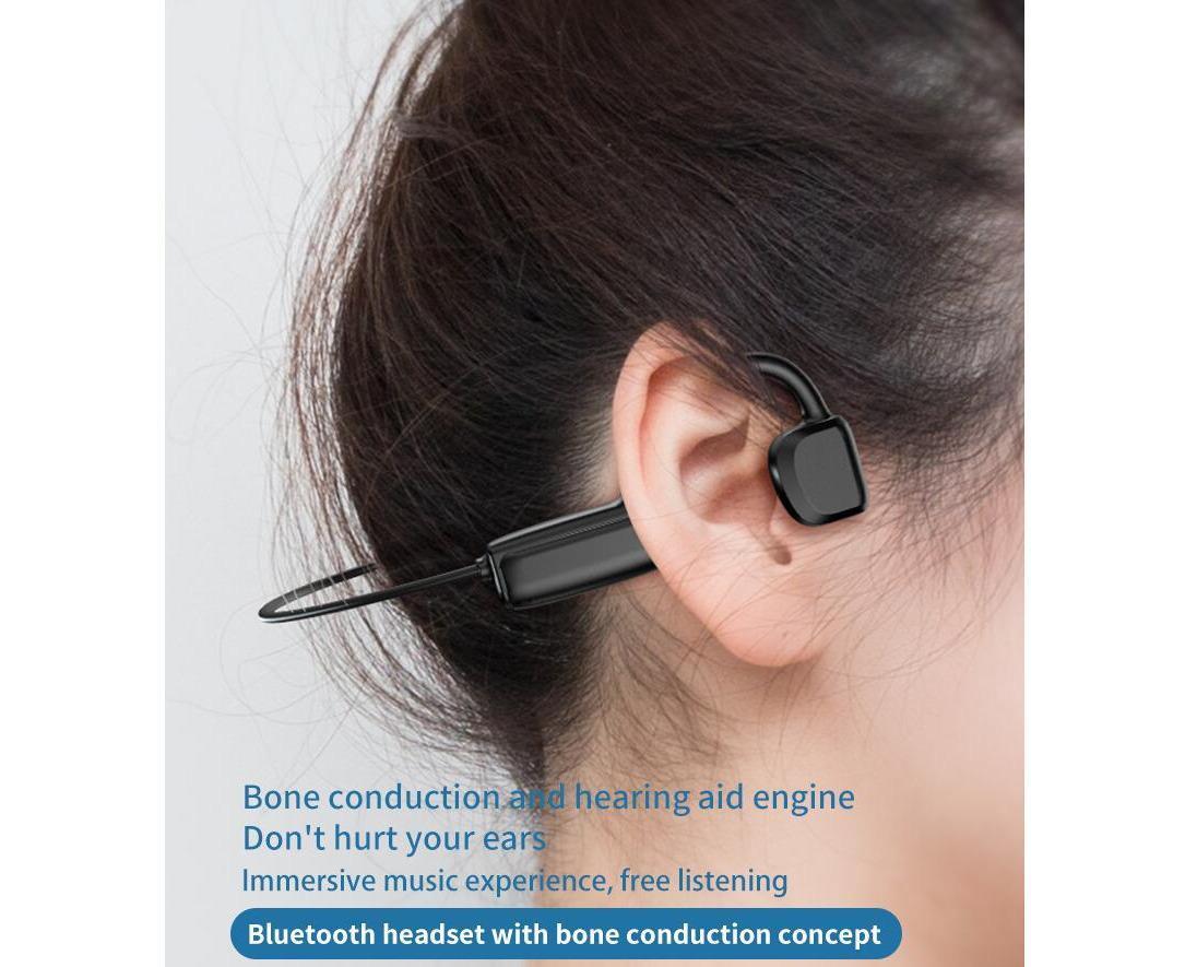 Bone Conduction Headphones Bluetooth-Wireless Open-Ear Headset V1263-JX-40