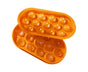 Ice Mold Stackable Clear Waterline Silicone Easy to Demold Ice Ball Mold for Bar-Orange 13 Grids V1263-JX-401