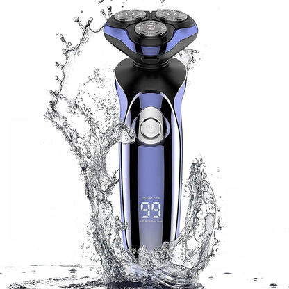 Men's Electric Rotary Shaver, Wet & Dry Beard Trimmer, Body Grooming Razor V1263-JX-4017