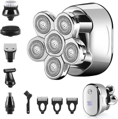 Waterproof USB Bald Head Shaver for Men, Rechargeable Rotary Razor V1263-JX-4019