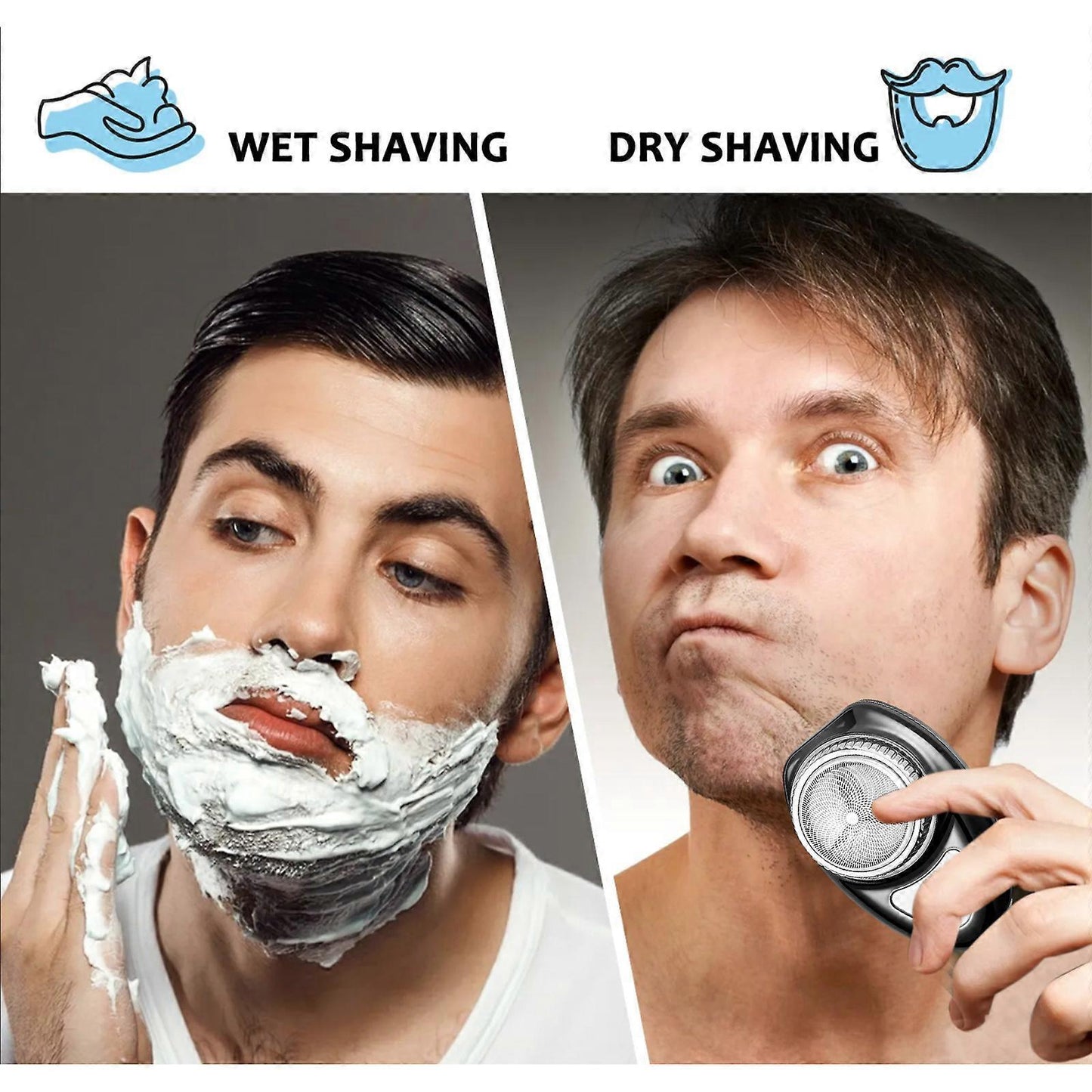 USB Mini Beard Shaver for Men, Portable Razor for Travel & Home V1263-JX-4023