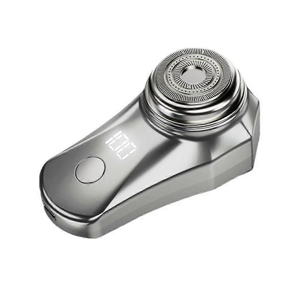Silver USB Electric Shaver for Men, Compact Beard Razor V1263-JX-4024
