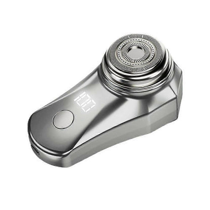 Silver USB Electric Shaver for Men, Compact Beard Razor V1263-JX-4024