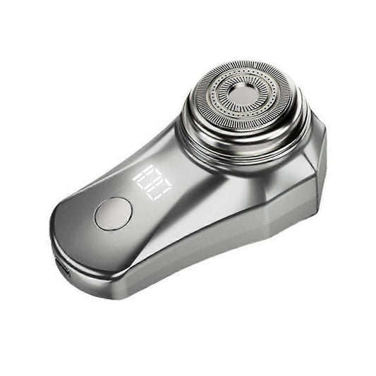 Silver USB Electric Shaver for Men, Compact Beard Razor V1263-JX-4024