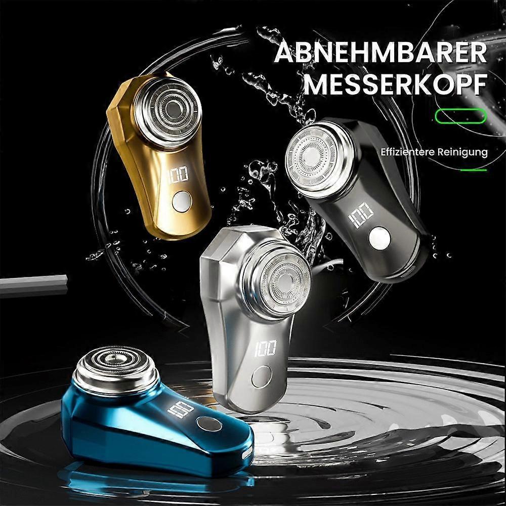 Silver USB Electric Shaver for Men, Compact Beard Razor V1263-JX-4024