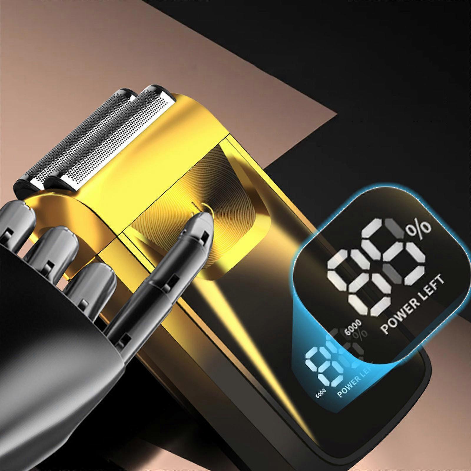 5-in-1 Bald Shaver for Men, LED Display, 3-Speed Electric Beard Razor V1263-JX-4025