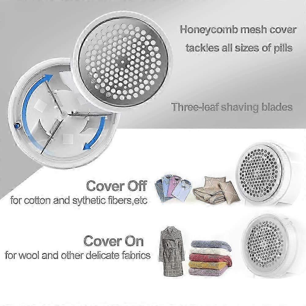 Large Electric Fluff Shaver, White Lint Remover for Clothes V1263-JX-4026