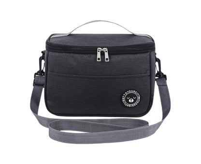 Bento Bag Waterproof Oxford Cloth Lunch Bag-Black V1263-JX-403