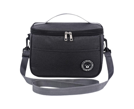 Bento Bag Waterproof Oxford Cloth Lunch Bag-Black V1263-JX-403