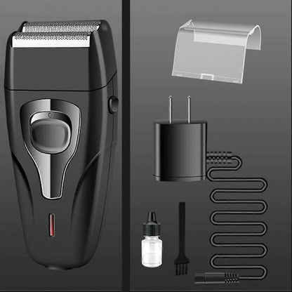 Heavy-Duty Rechargeable Shaver for Men, Face Care Grooming Razor, Black V1263-JX-4033