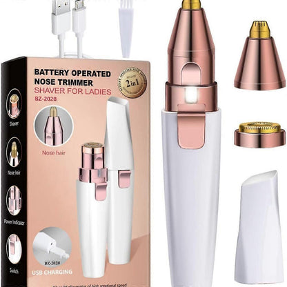 2-in-1 USB Eyebrow Shaver, Electric Facial Trimmer V1263-JX-4039