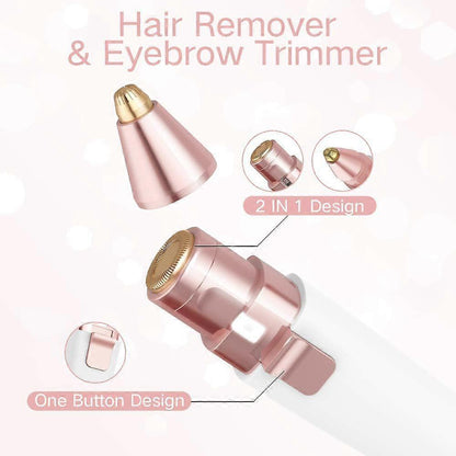 2-in-1 USB Eyebrow Shaver, Electric Facial Trimmer V1263-JX-4039