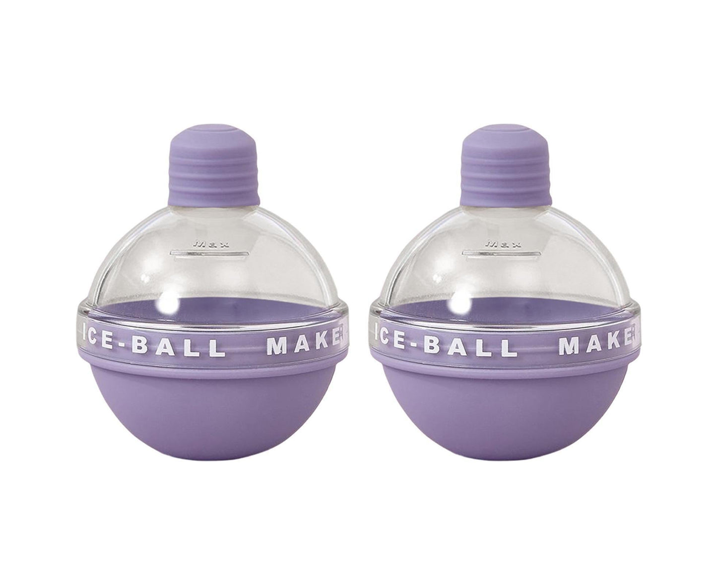 2Pcs Ice Cube Mold Reusable DIY Creative Light Bulb Shape Ice Ball Maker Household Supplies -Purple V1263-JX-404