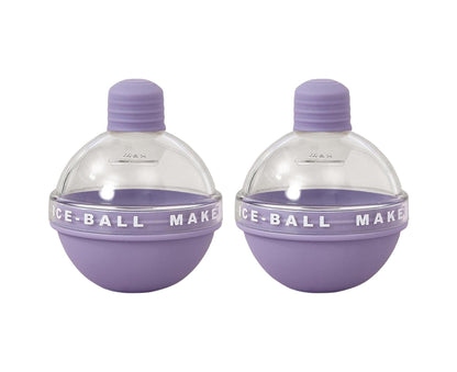 2Pcs Ice Cube Mold Reusable DIY Creative Light Bulb Shape Ice Ball Maker Household Supplies -Purple V1263-JX-404