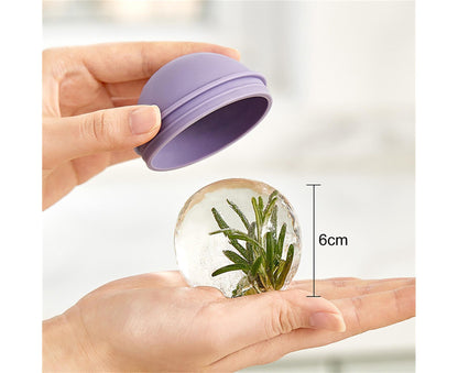 2Pcs Ice Cube Mold Reusable DIY Creative Light Bulb Shape Ice Ball Maker Household Supplies -Purple V1263-JX-404