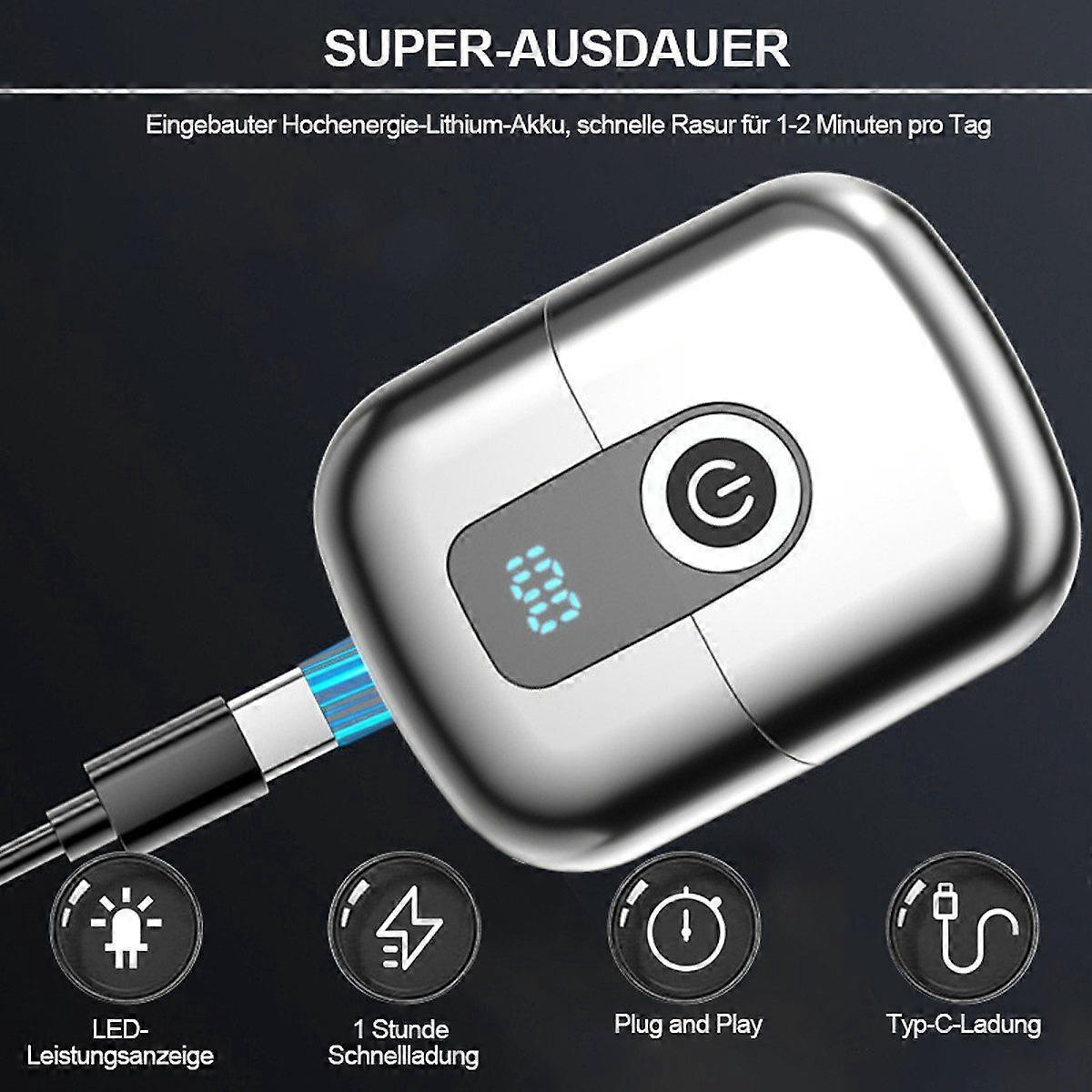 Mini Beard Shaver for Men, LED Display, Compact Series Razor V1263-JX-4046