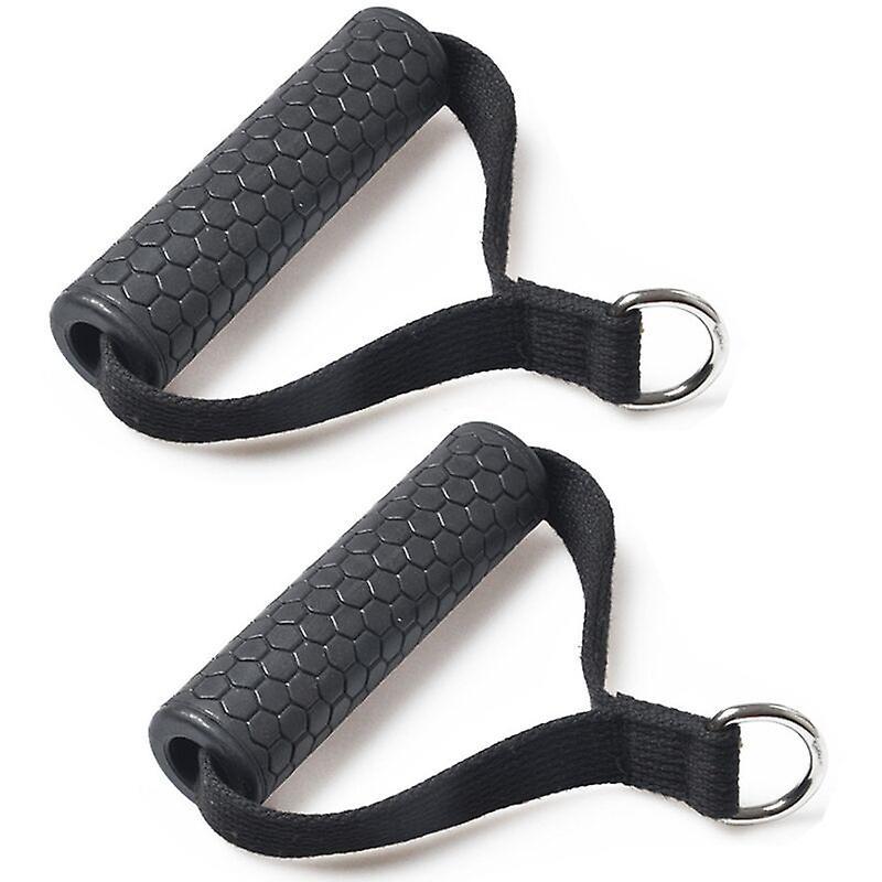 2pcs Rubber Cable Machine Grips, Resistance Band Handle Attachment for Home Gym V1263-JX-4052