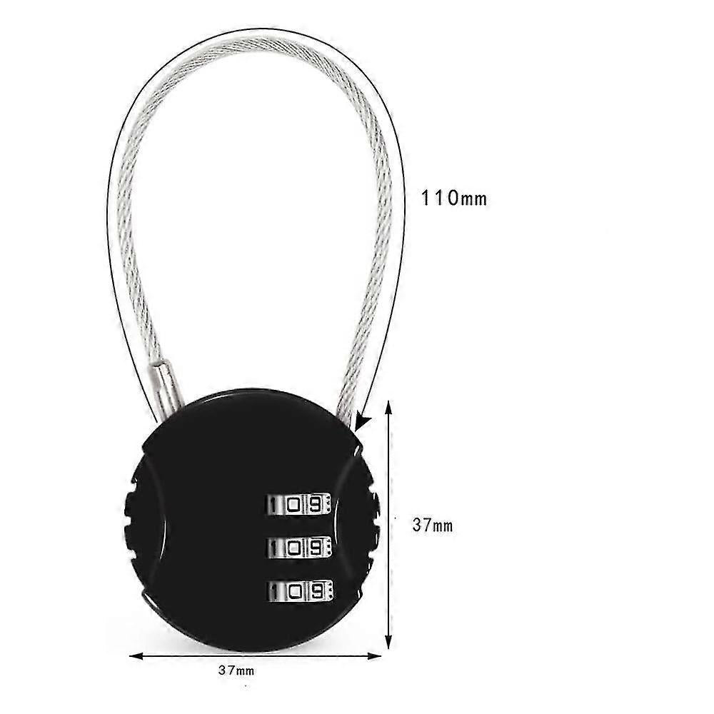 3pcs Digital Combination Luggage Lock - Travel Bag Padlock Set V1263-JX-4061