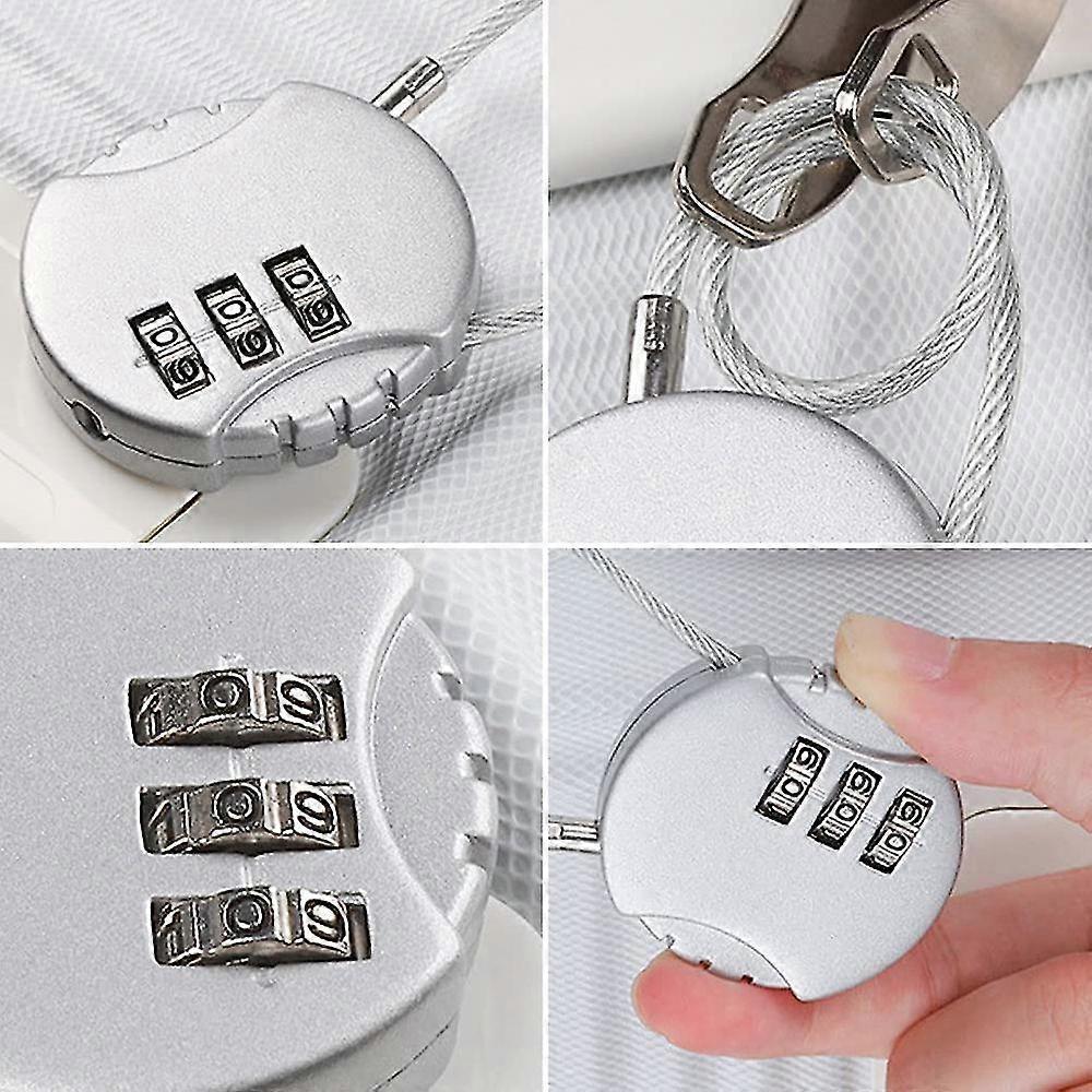 3pcs Digital Combination Luggage Lock - Travel Bag Padlock Set V1263-JX-4061