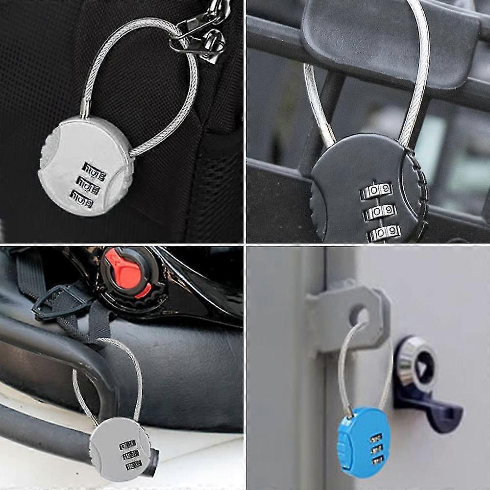 3pcs Digital Combination Luggage Lock - Travel Bag Padlock Set V1263-JX-4061