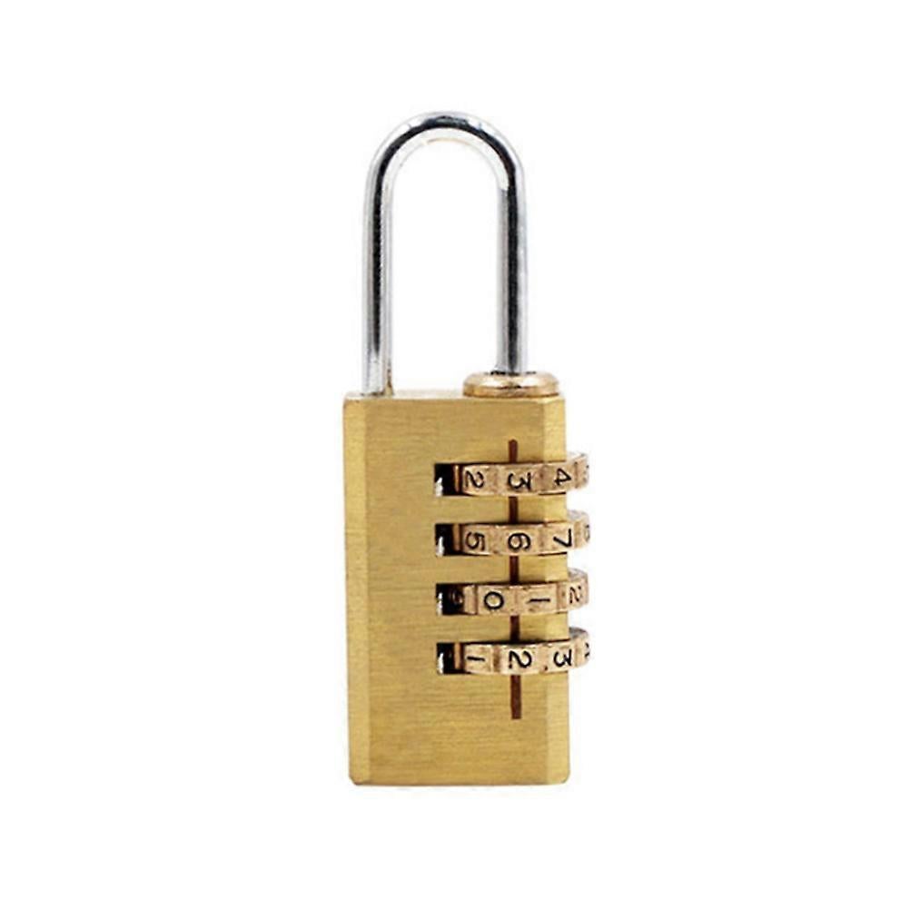 4-Dial Luggage Padlock - Outdoor Travel Lock for Backpack/Suitcase (5.7x2.2x1cm) V1263-JX-4063