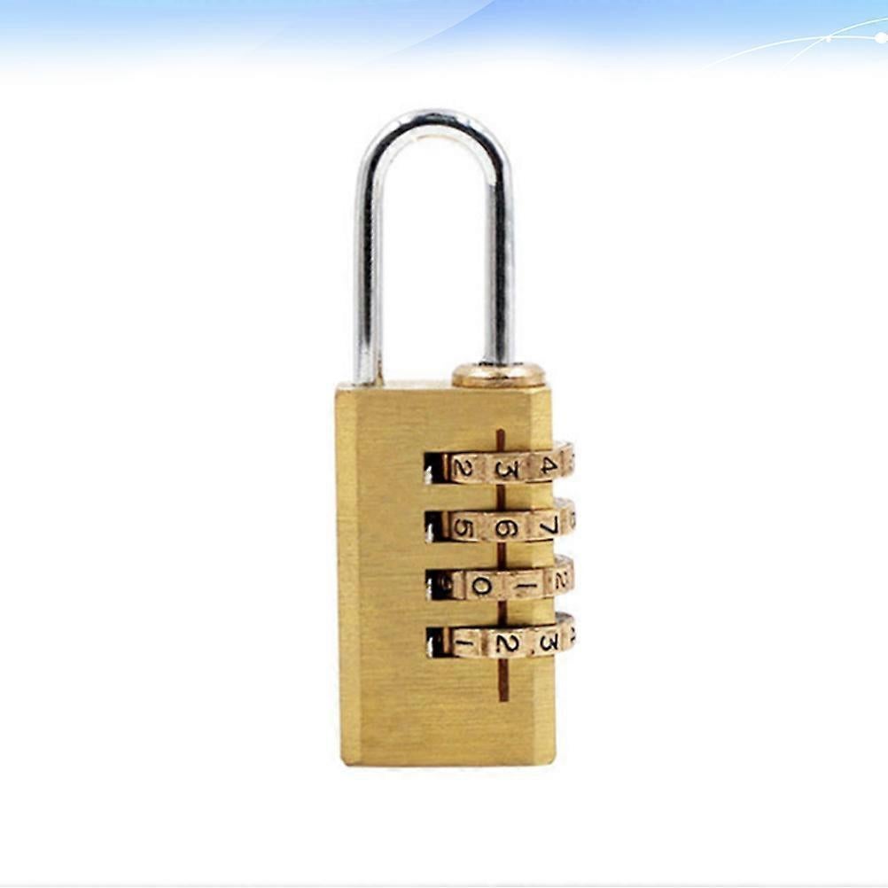 4-Dial Luggage Padlock - Outdoor Travel Lock for Backpack/Suitcase (5.7x2.2x1cm) V1263-JX-4063
