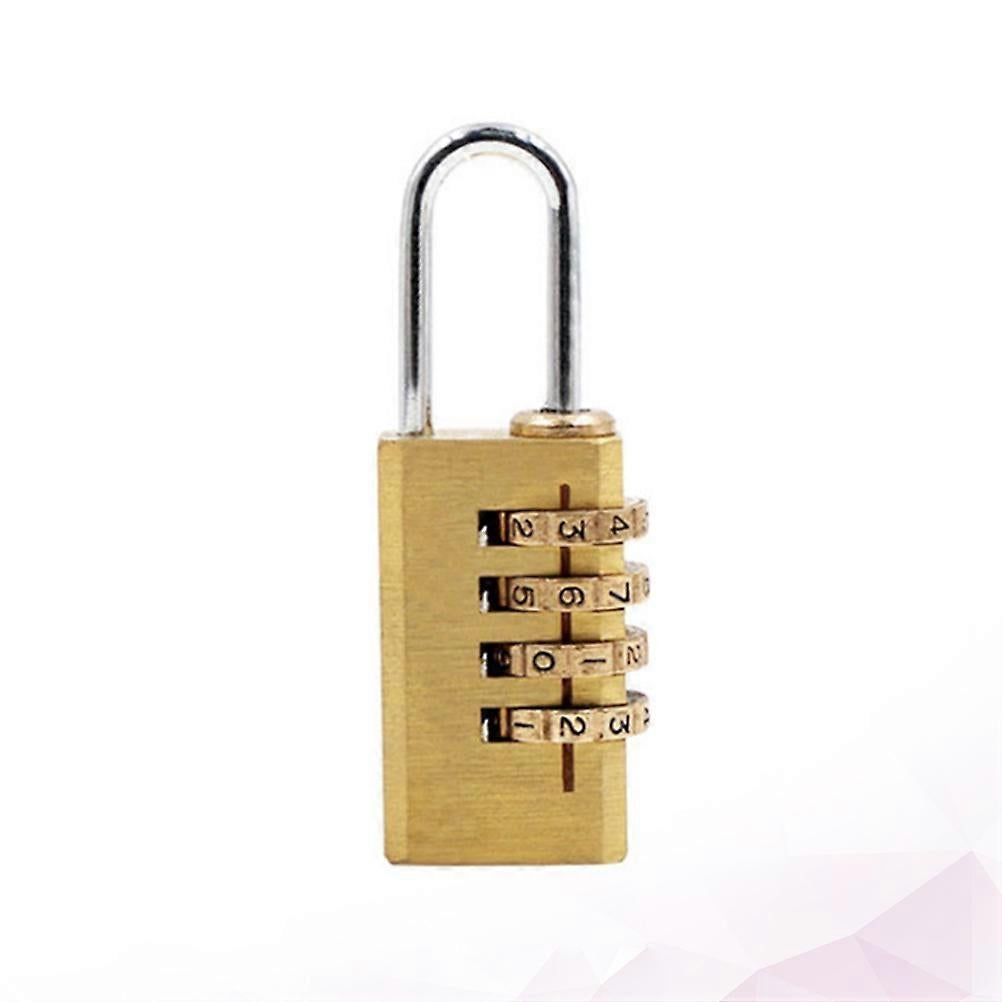 4-Dial Luggage Padlock - Outdoor Travel Lock for Backpack/Suitcase (5.7x2.2x1cm) V1263-JX-4063