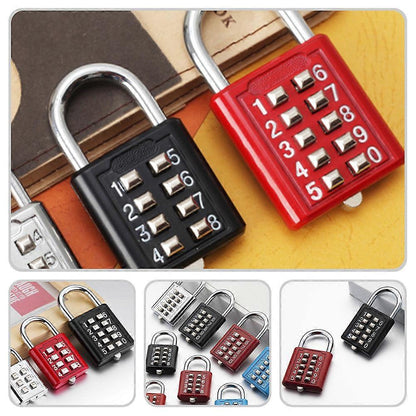 2pcs 10-Digit Luggage Locks - Metal Code Padlocks for Gym, Travel, Backpack V1263-JX-4065