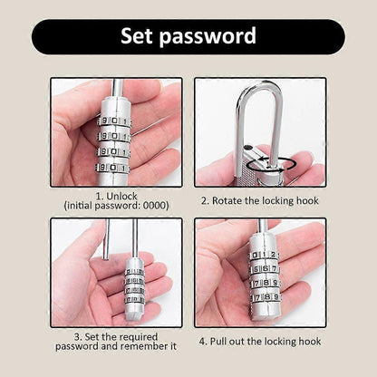 4-Digit Combination Luggage Lock - Suitcase Security Padlock V1263-JX-4071