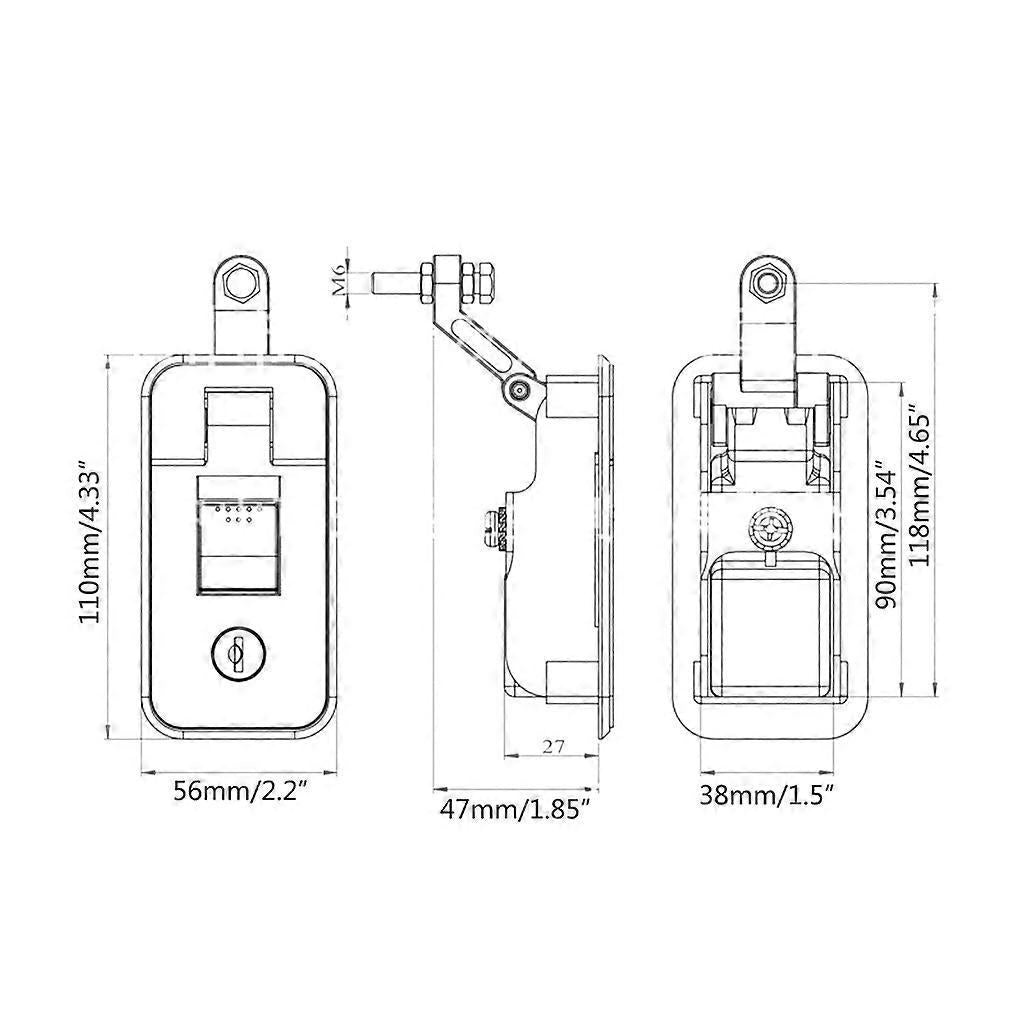 Compression Latch Lock - Universal Suitcase & Canopy Handle Lock V1263-JX-4072