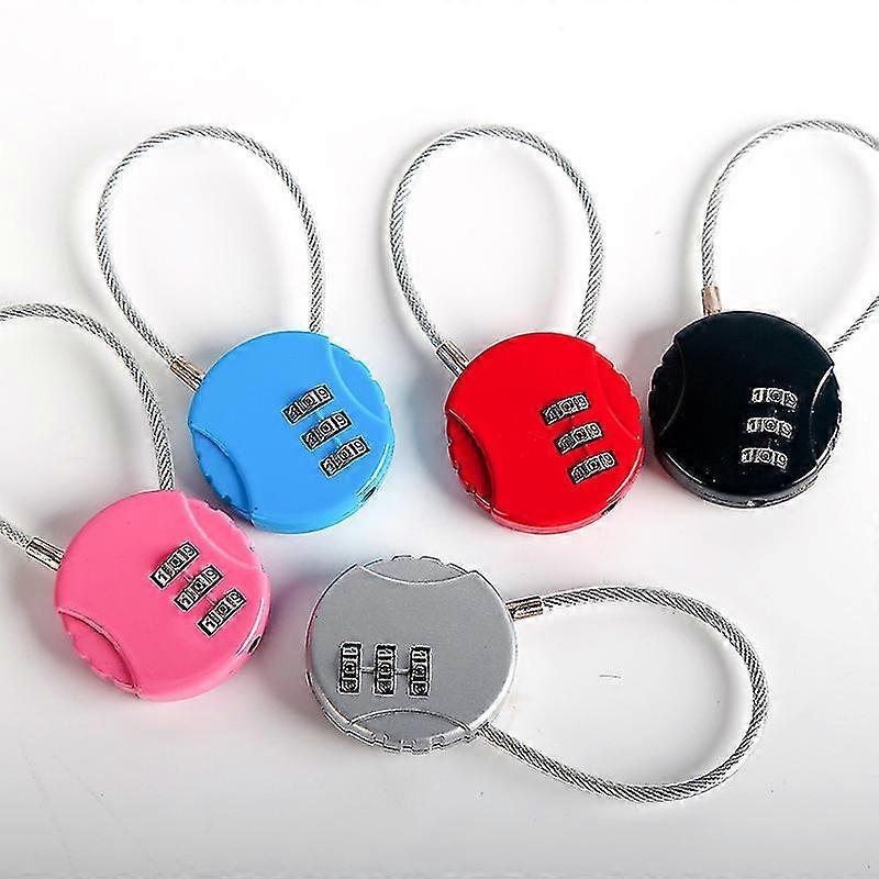 3-Digit Mini Combo Padlock - Resettable Luggage Lock for Travel V1263-JX-4077