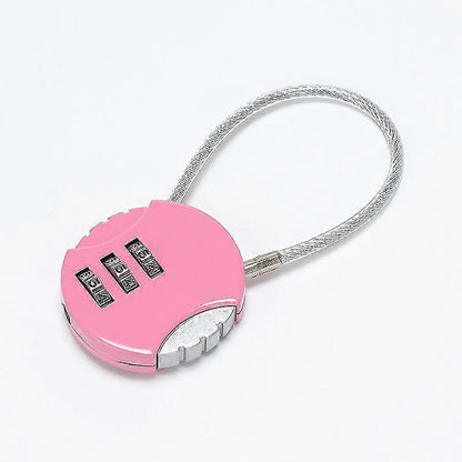 3-Digit Mini Combo Padlock - Resettable Luggage Lock for Travel V1263-JX-4077
