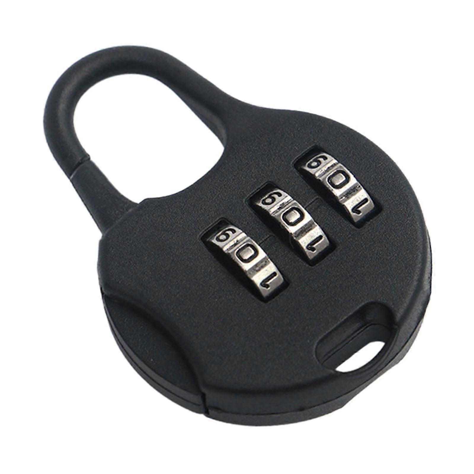 Black 3-Digit Combo Padlock - Drawer & Luggage Lock for Home V1263-JX-4078