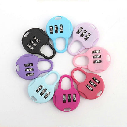 Black 3-Digit Combo Padlock - Drawer & Luggage Lock for Home V1263-JX-4078