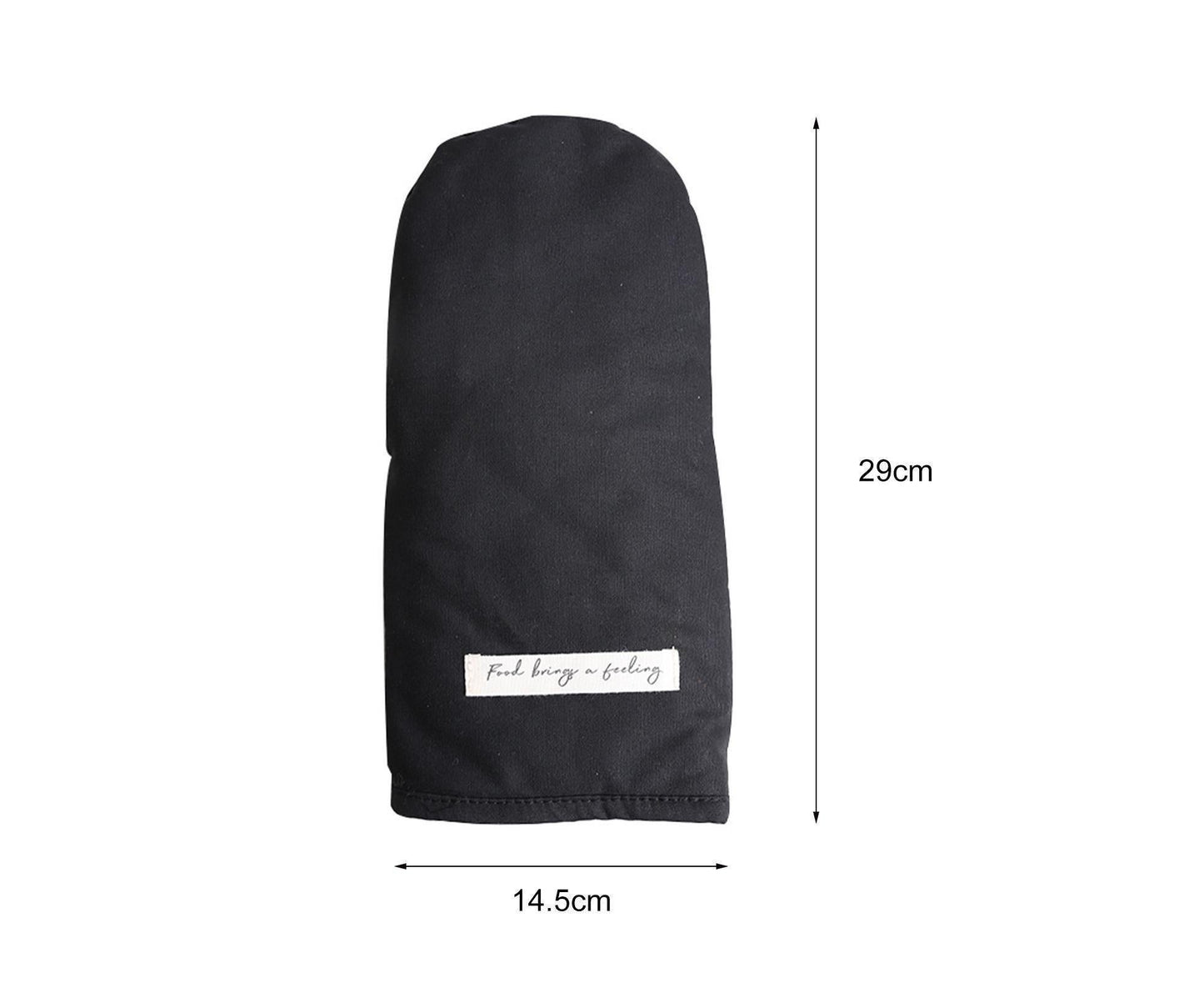 Heat Insulated Glove Cotton Grilling Gloves-Black V1263-JX-408