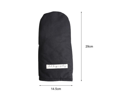 Heat Insulated Glove Cotton Grilling Gloves-Black V1263-JX-408