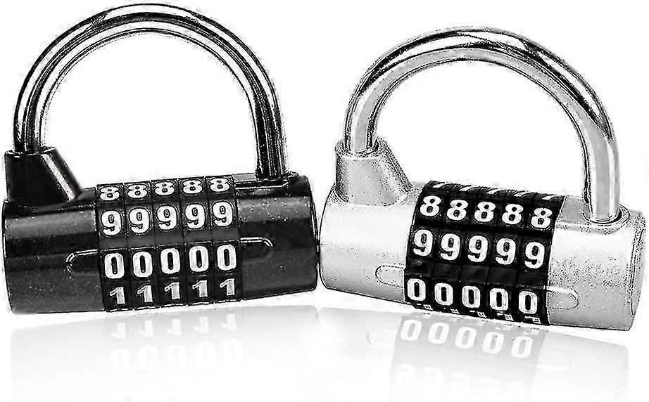 2pcs 5-Digit Combo Padlock - High Security Luggage Locks V1263-JX-4082
