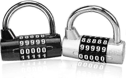 2pcs 5-Digit Combo Padlock - High Security Luggage Locks V1263-JX-4082