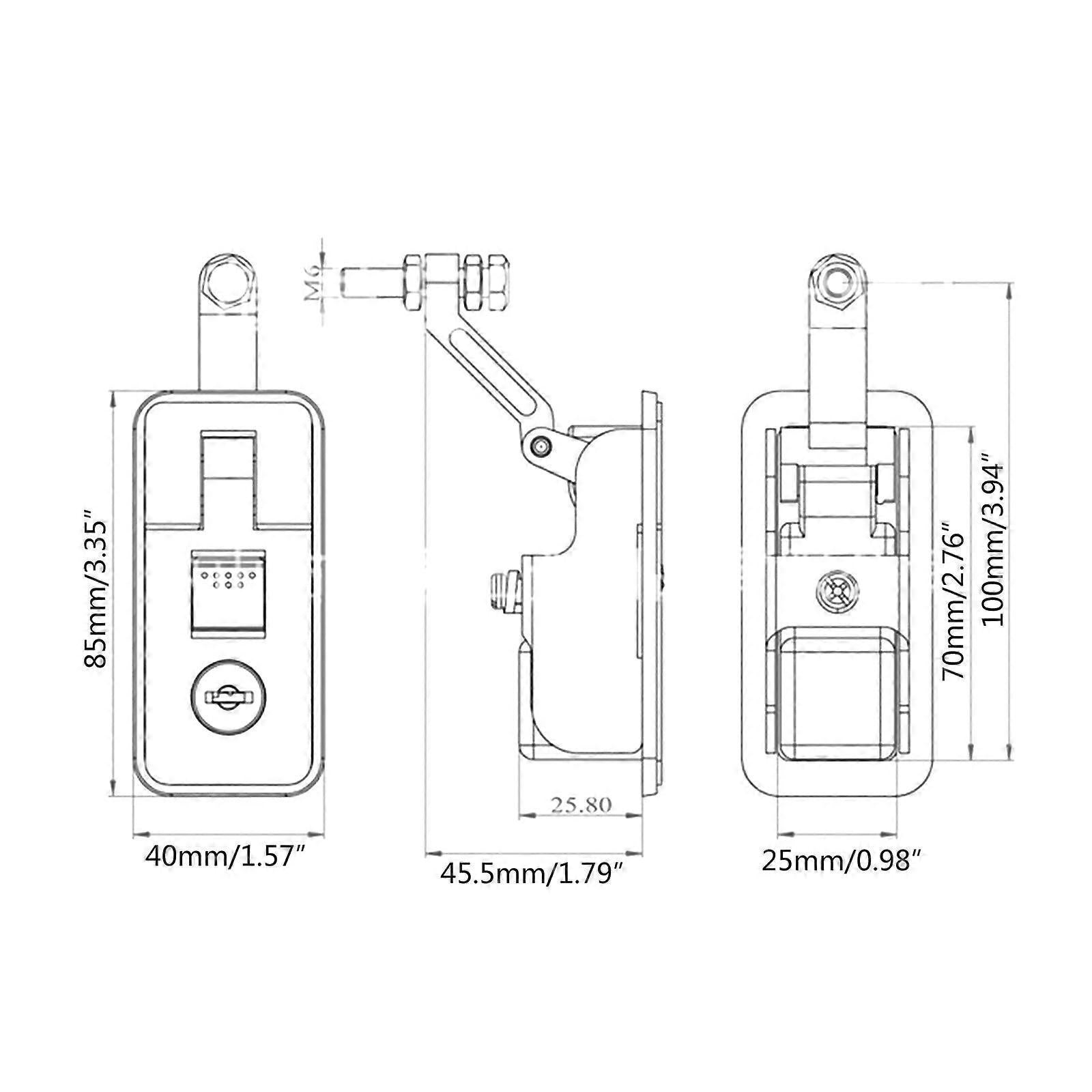 Compression Lock with Keys - Suitcase, Trailer, Caravan, Canopy Use V1263-JX-4086