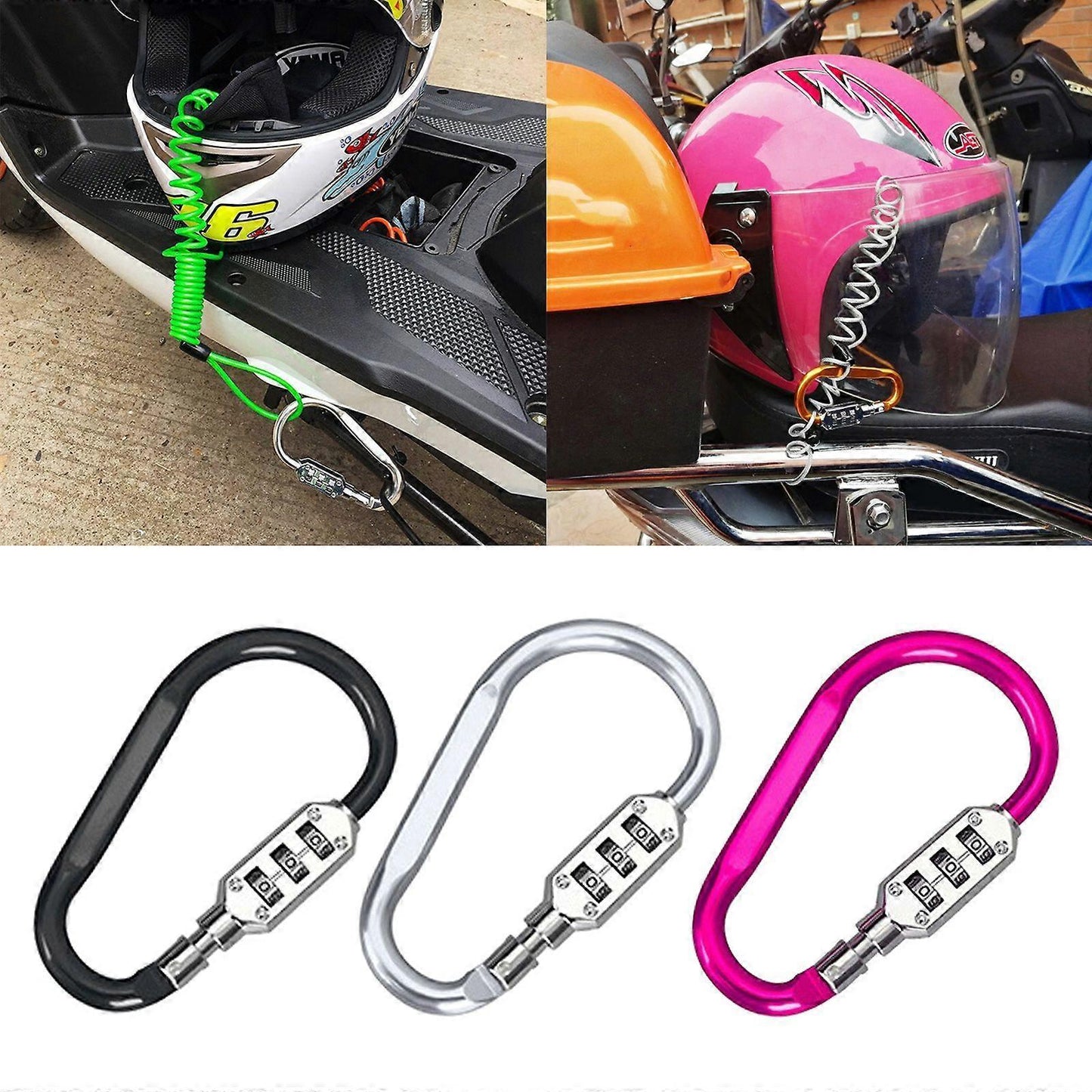 D-Shape Password Lock - Backpack Gym Luggage Carabiner Lock V1263-JX-4088